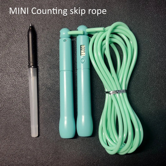 Small handle with counter screen jump skip rope portable Electronic counting pvc rope kids adult one button easy